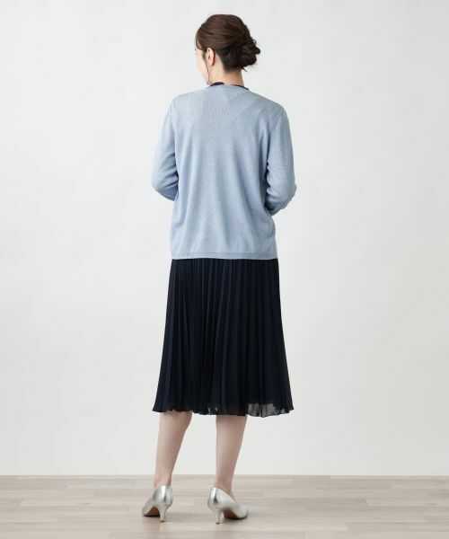 Leilian / レリアン カーディガン・ボレロ | ラメVネックカーディガン | 詳細3