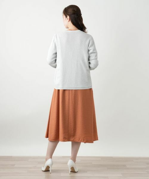 Leilian / レリアン カーディガン・ボレロ | ラメVネックカーディガン | 詳細6