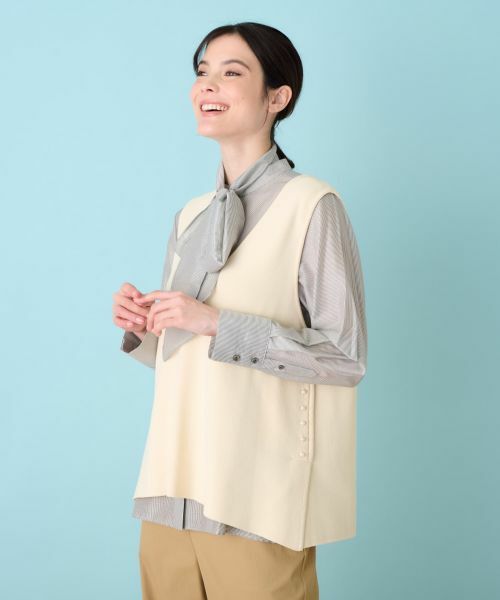 Leilian / レリアン テーラードジャケット | ニットジレ | 詳細6