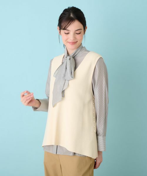 Leilian / レリアン テーラードジャケット | ニットジレ | 詳細7