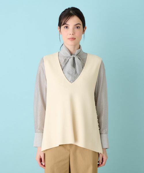 Leilian / レリアン テーラードジャケット | ニットジレ | 詳細8