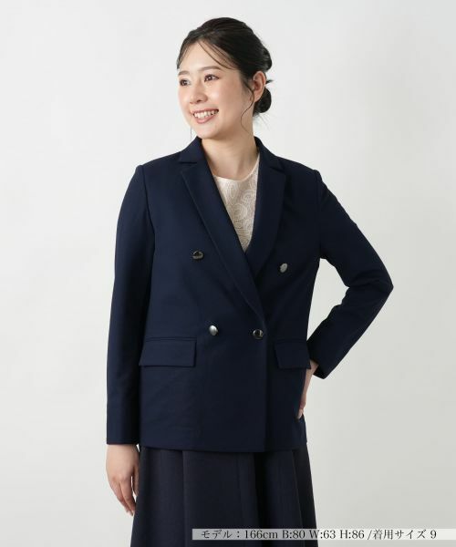 Leilian / レリアン テーラードジャケット | ダブルブレストジャケット(ネイビー)