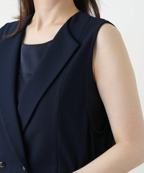 Leilian / レリアン テーラードジャケット | ダブルラペルドベスト【Leilian WHITE LABEL】 | 詳細10
