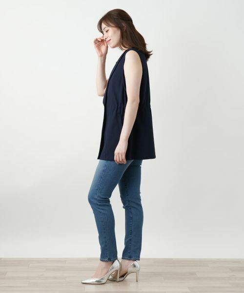 Leilian / レリアン テーラードジャケット | ダブルラペルドベスト【Leilian WHITE LABEL】 | 詳細2