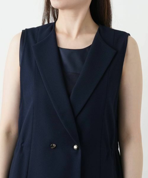 Leilian / レリアン テーラードジャケット | ダブルラペルドベスト【Leilian WHITE LABEL】 | 詳細8