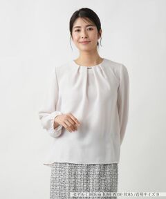 Leilian / レリアン シャツ・ブラウス | タックブラウス【セレモニー】【Leilian WHITE LABEL】