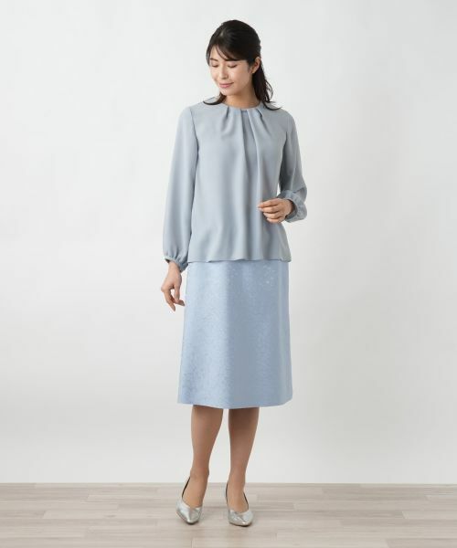 Leilian / レリアン シャツ・ブラウス | タックブラウス【セレモニー】【Leilian WHITE LABEL】 | 詳細1