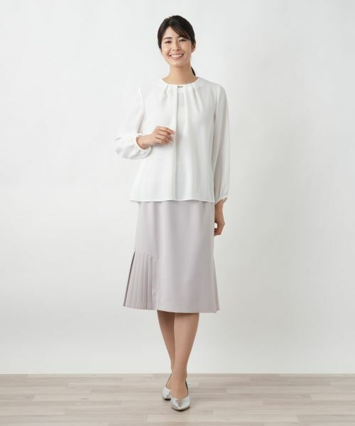 Leilian / レリアン シャツ・ブラウス | タックブラウス【セレモニー】【Leilian WHITE LABEL】 | 詳細4