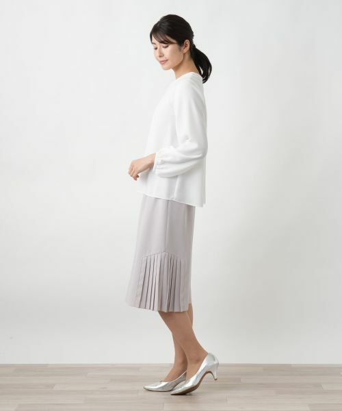 Leilian / レリアン シャツ・ブラウス | タックブラウス【セレモニー】【Leilian WHITE LABEL】 | 詳細5