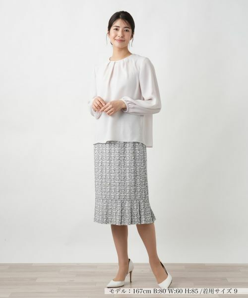 Leilian / レリアン シャツ・ブラウス | タックブラウス【セレモニー】【Leilian WHITE LABEL】 | 詳細7