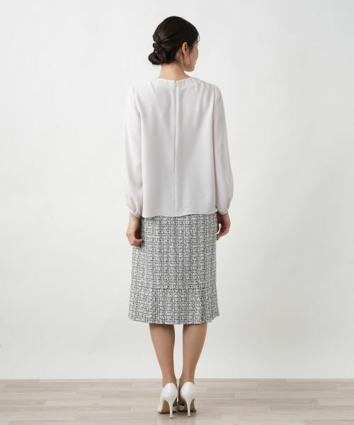 Leilian / レリアン シャツ・ブラウス | タックブラウス【セレモニー】【Leilian WHITE LABEL】 | 詳細9