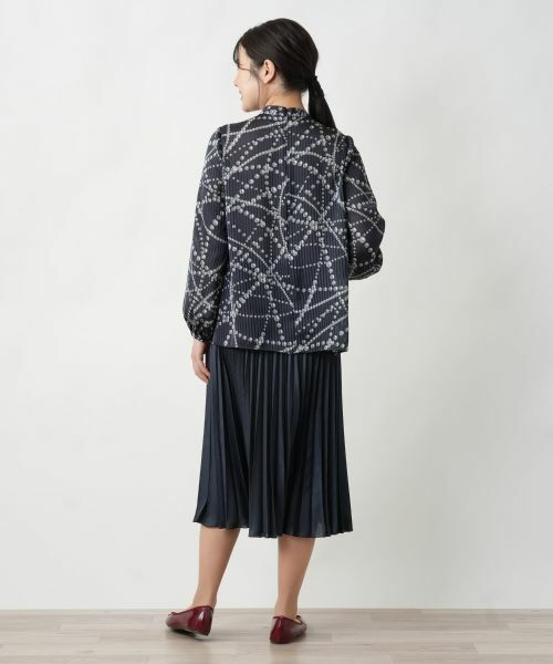 Leilian / レリアン シャツ・ブラウス | プリントタックブラウス | 詳細3