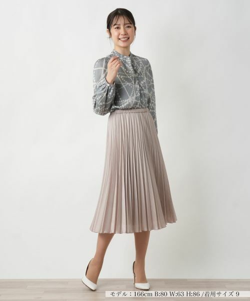 Leilian / レリアン シャツ・ブラウス | プリントタックブラウス | 詳細4