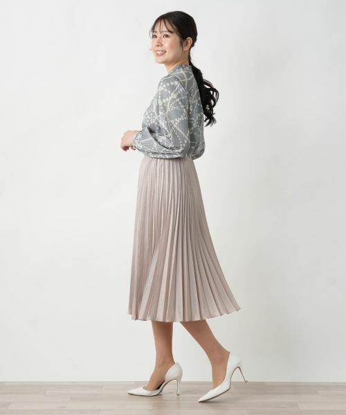 Leilian / レリアン シャツ・ブラウス | プリントタックブラウス | 詳細5