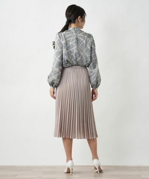 Leilian / レリアン シャツ・ブラウス | プリントタックブラウス | 詳細6