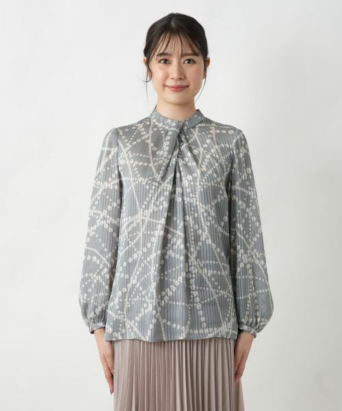 Leilian / レリアン シャツ・ブラウス | プリントタックブラウス | 詳細7