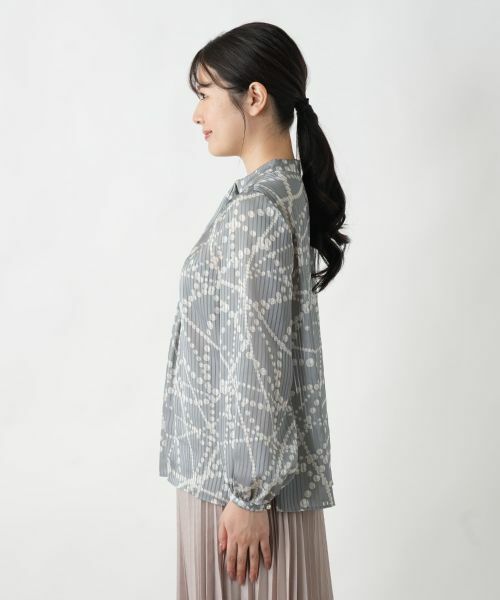 Leilian / レリアン シャツ・ブラウス | プリントタックブラウス | 詳細8