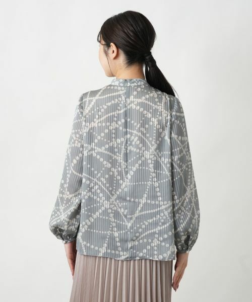 Leilian / レリアン シャツ・ブラウス | プリントタックブラウス | 詳細9