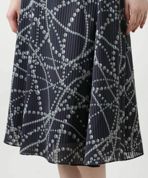 Leilian / レリアン ミニ・ひざ丈スカート | プリントミモレスカート | 詳細12
