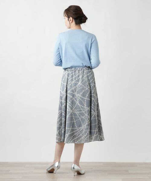 Leilian / レリアン ミニ・ひざ丈スカート | プリントミモレスカート | 詳細3