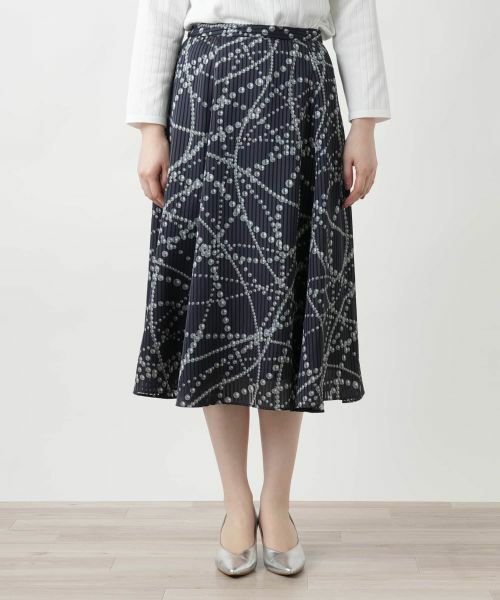 Leilian / レリアン ミニ・ひざ丈スカート | プリントミモレスカート | 詳細7