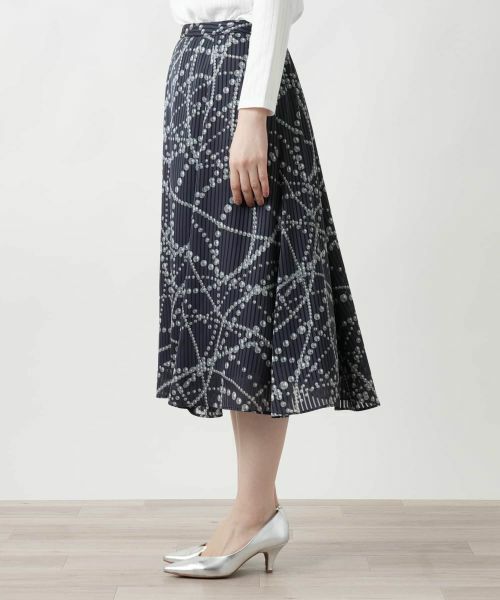 Leilian / レリアン ミニ・ひざ丈スカート | プリントミモレスカート | 詳細8