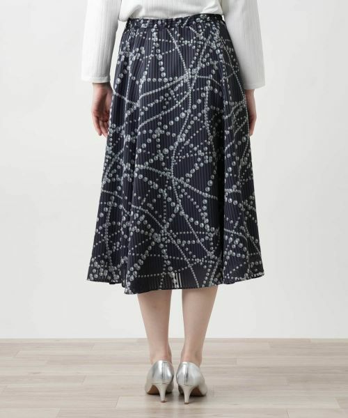 Leilian / レリアン ミニ・ひざ丈スカート | プリントミモレスカート | 詳細9