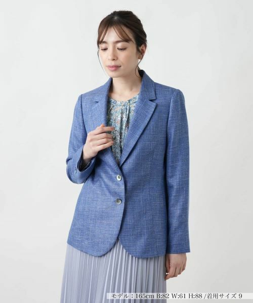 Leilian/レリアン テーラードジャケット【LORO PIANA】 コバルトブルー 11(L)