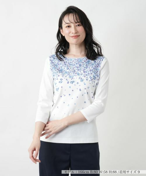 Leilian/レリアン カットソー サックスブルー 9(M)