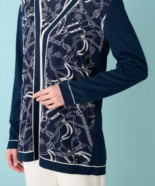 Leilian / レリアン カーディガン・ボレロ | プリントドッキングカーディガン | 詳細19