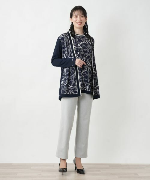 Leilian / レリアン カーディガン・ボレロ | プリントドッキングカーディガン | 詳細24
