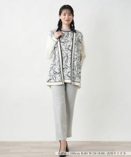 Leilian / レリアン カーディガン・ボレロ | プリントドッキングカーディガン | 詳細27