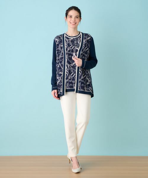 Leilian / レリアン カーディガン・ボレロ | プリントドッキングカーディガン | 詳細3