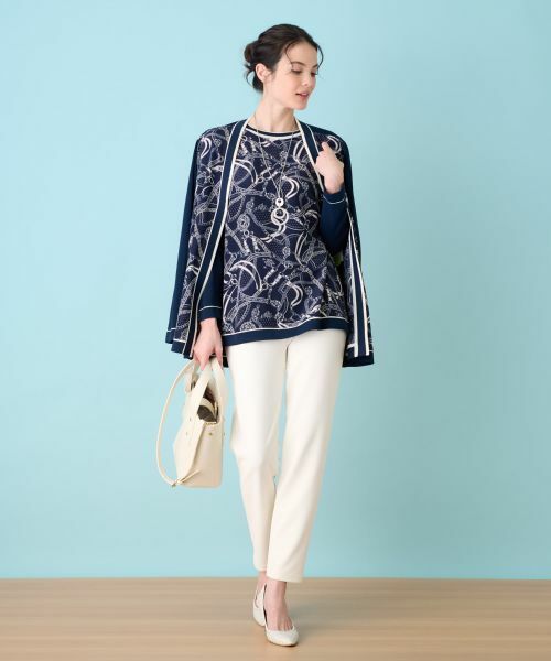 Leilian / レリアン カーディガン・ボレロ | プリントドッキングカーディガン | 詳細6