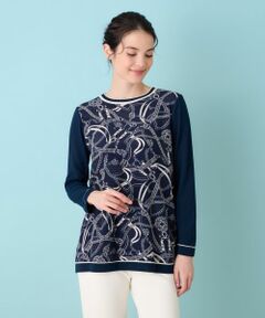 Leilian / レリアン ニット・セーター | プリントドッキングニット