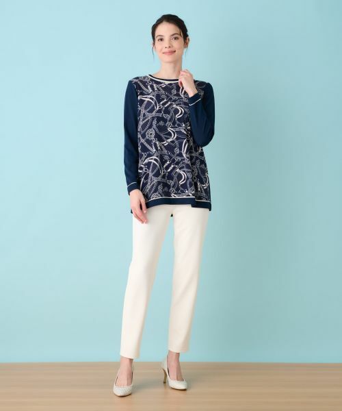 Leilian / レリアン ニット・セーター | プリントドッキングニット | 詳細10