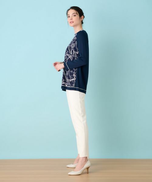 Leilian / レリアン ニット・セーター | プリントドッキングニット | 詳細12