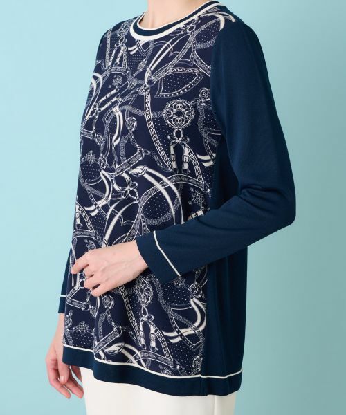 Leilian / レリアン ニット・セーター | プリントドッキングニット | 詳細15