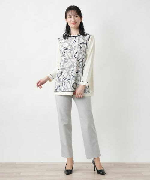 Leilian / レリアン ニット・セーター | プリントドッキングニット | 詳細17