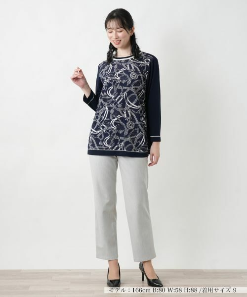 Leilian / レリアン ニット・セーター | プリントドッキングニット | 詳細21