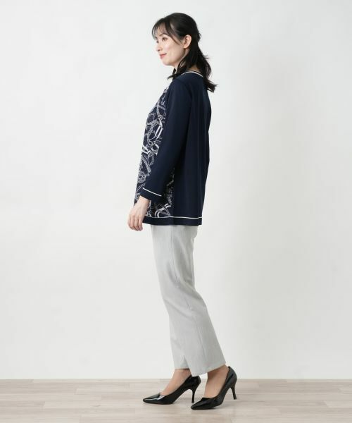 Leilian / レリアン ニット・セーター | プリントドッキングニット | 詳細22