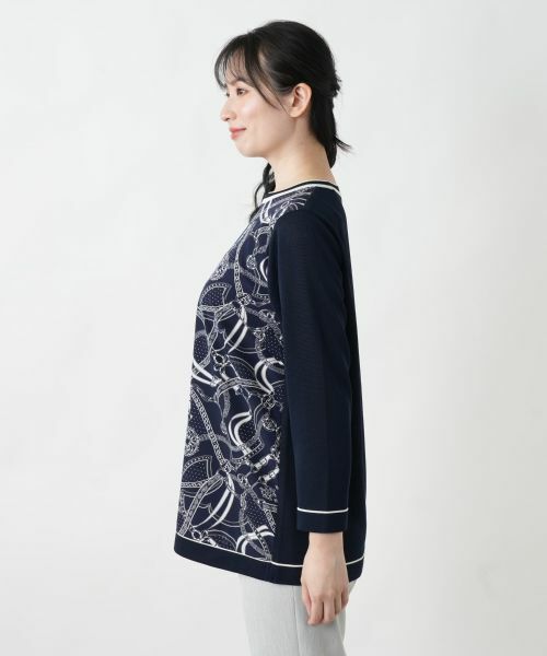 Leilian / レリアン ニット・セーター | プリントドッキングニット | 詳細25