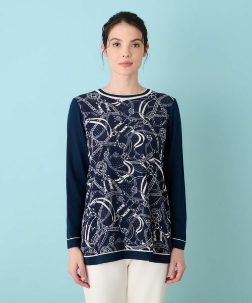 Leilian / レリアン ニット・セーター | プリントドッキングニット | 詳細5