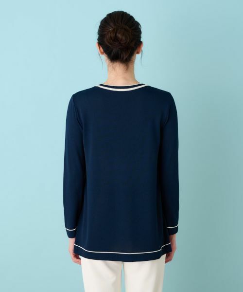 Leilian / レリアン ニット・セーター | プリントドッキングニット | 詳細7