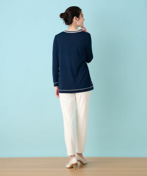 Leilian / レリアン ニット・セーター | プリントドッキングニット | 詳細8