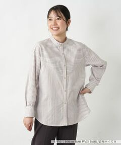 Leilian / レリアン シャツ・ブラウス | ストライプ切替ブラウス【MUSE BY ROCHAS Premiere】