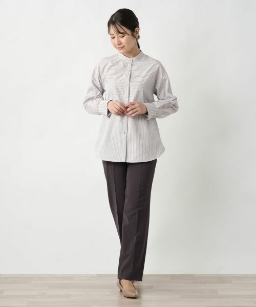 Leilian / レリアン シャツ・ブラウス | ストライプ切替ブラウス【MUSE BY ROCHAS Premiere】 | 詳細1