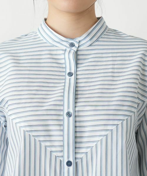 Leilian / レリアン シャツ・ブラウス | ストライプ切替ブラウス【MUSE BY ROCHAS Premiere】 | 詳細10