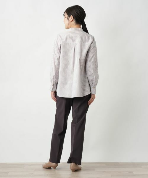 Leilian / レリアン シャツ・ブラウス | ストライプ切替ブラウス【MUSE BY ROCHAS Premiere】 | 詳細3