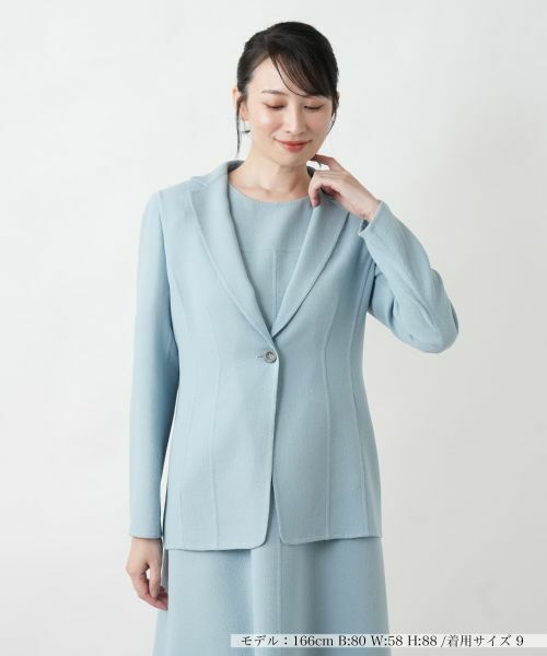 Leilian/レリアン ニットジャケット サックスブルー 11(L) Leilian/レリアン ニットジャケット サックスブルー 11(L)